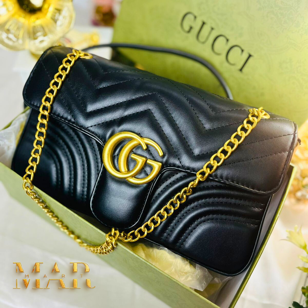 Luxury G Shoulder Bag – Black, White & Cream Beige