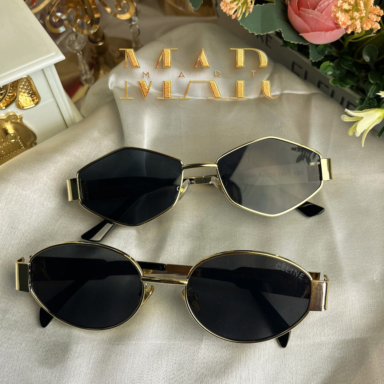 Celine 18K Premium Sunglass – Oval & Diamond Shape