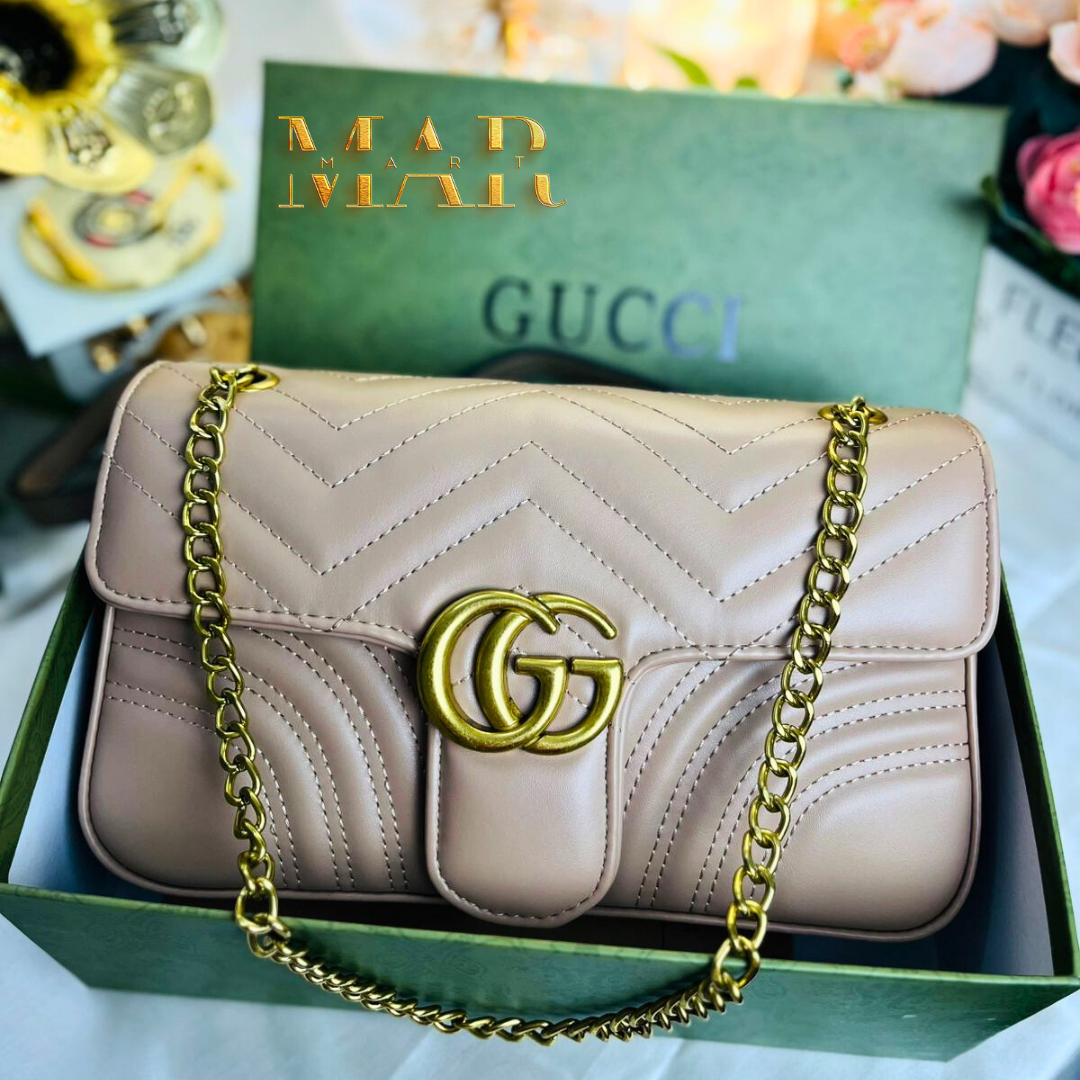 Luxury G Shoulder Bag – Black, White & Cream Beige