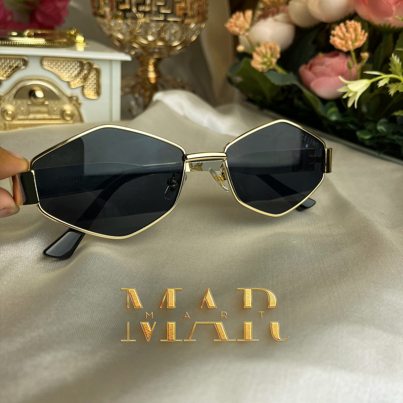 Celine 18K Premium Sunglass – Oval & Diamond Shape