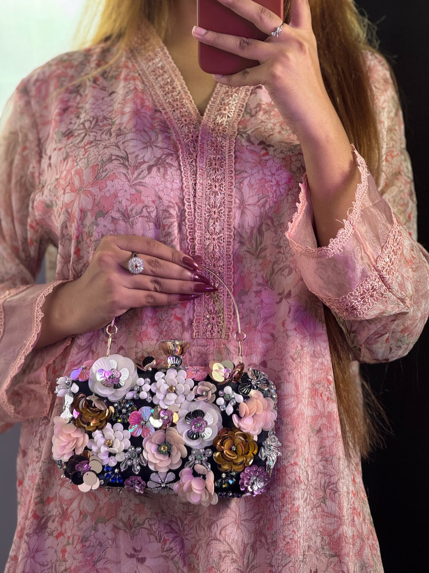 Wedding Purse with Long Chain