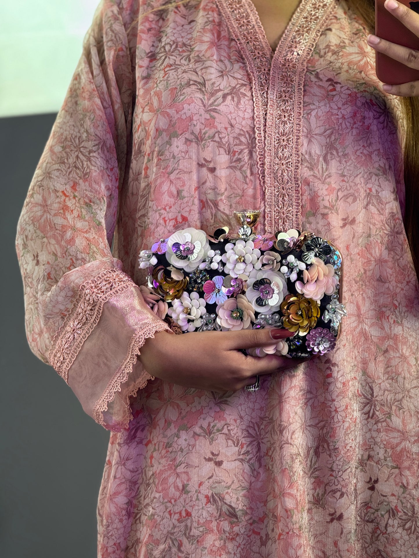 Wedding Purse with Long Chain