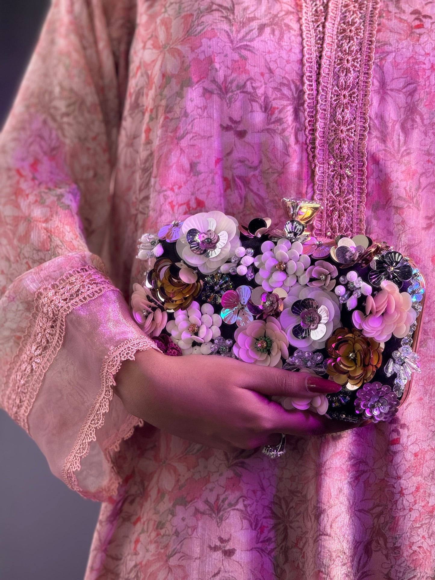 Wedding Purse with Long Chain