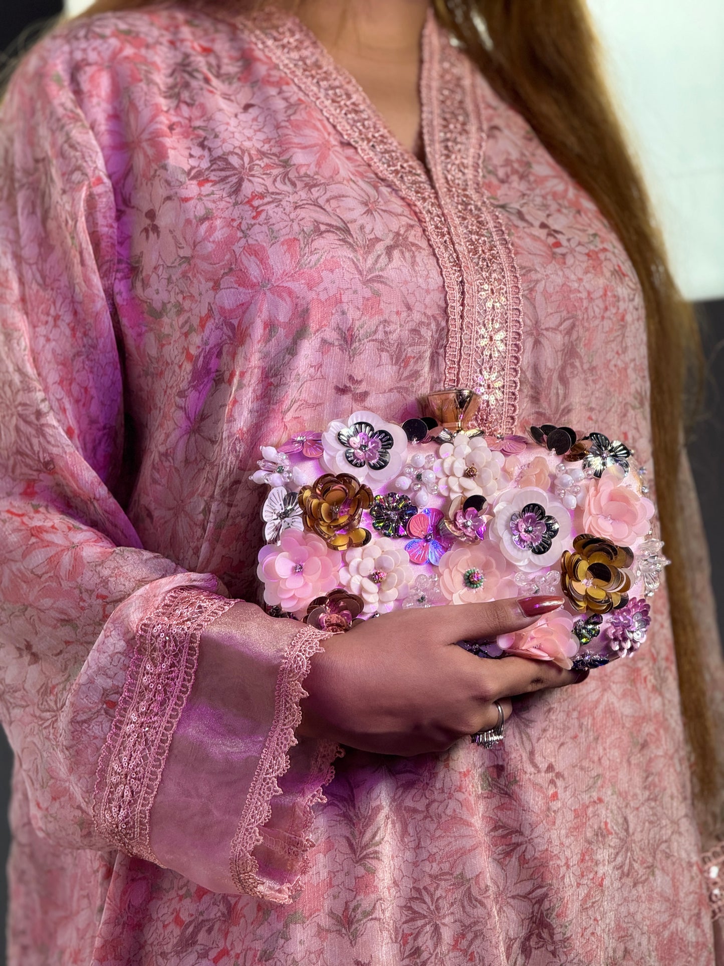 Wedding Purse with Long Chain