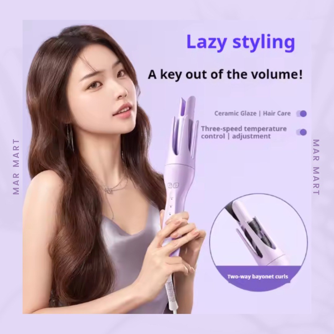Automatic Hair Curler + Heat Protection Spray + Setting Spray | Perfect Curls at Home