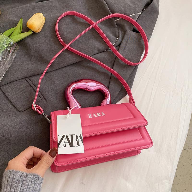 Zara pink crossbody bag sale