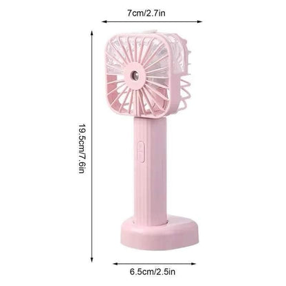 Rechargeable Handheld Fan With Mist