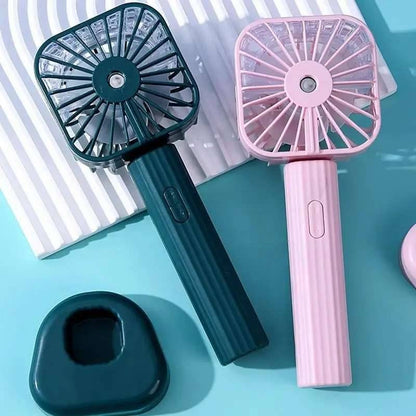 Rechargeable Handheld Fan With Mist