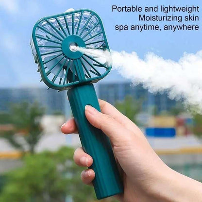 Rechargeable Handheld Fan With Mist