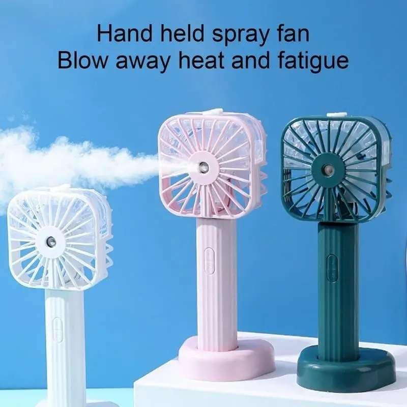 Rechargeable Handheld Fan With Mist