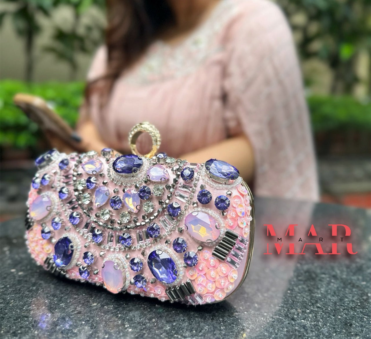 Big Stone Purse – Luxury Crystal Clutch