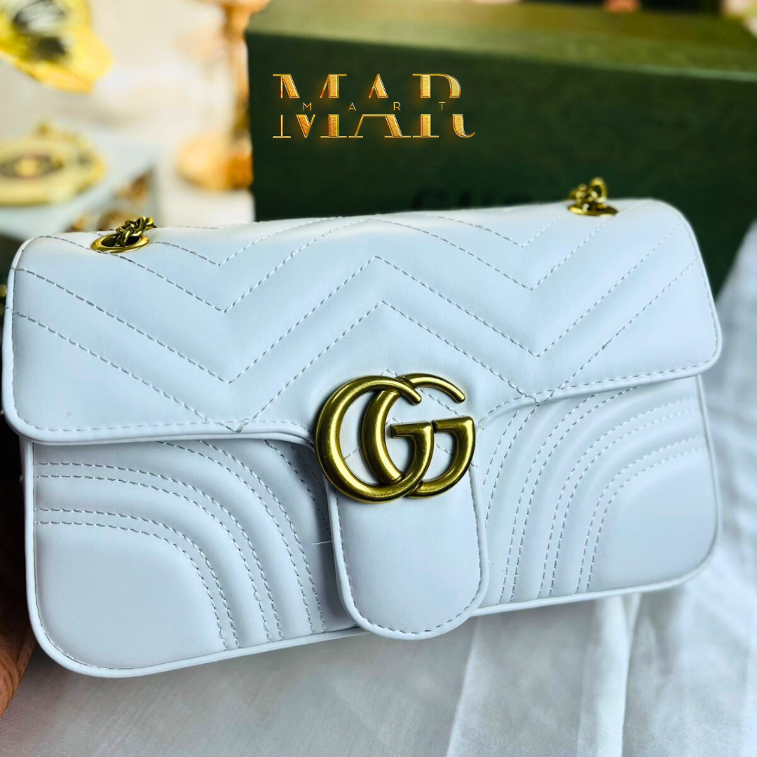 Luxury G Shoulder Bag – Black, White & Cream Beige