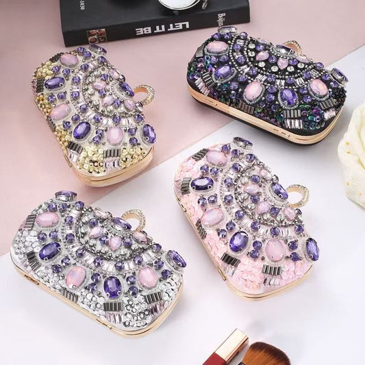 Big Stone Purse – Luxury Crystal Clutch for Wedding & Party